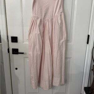 Free People Strapless Light Pink Maxi Dress